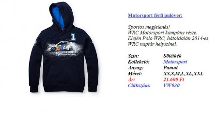 Motorsport férfi pulóver